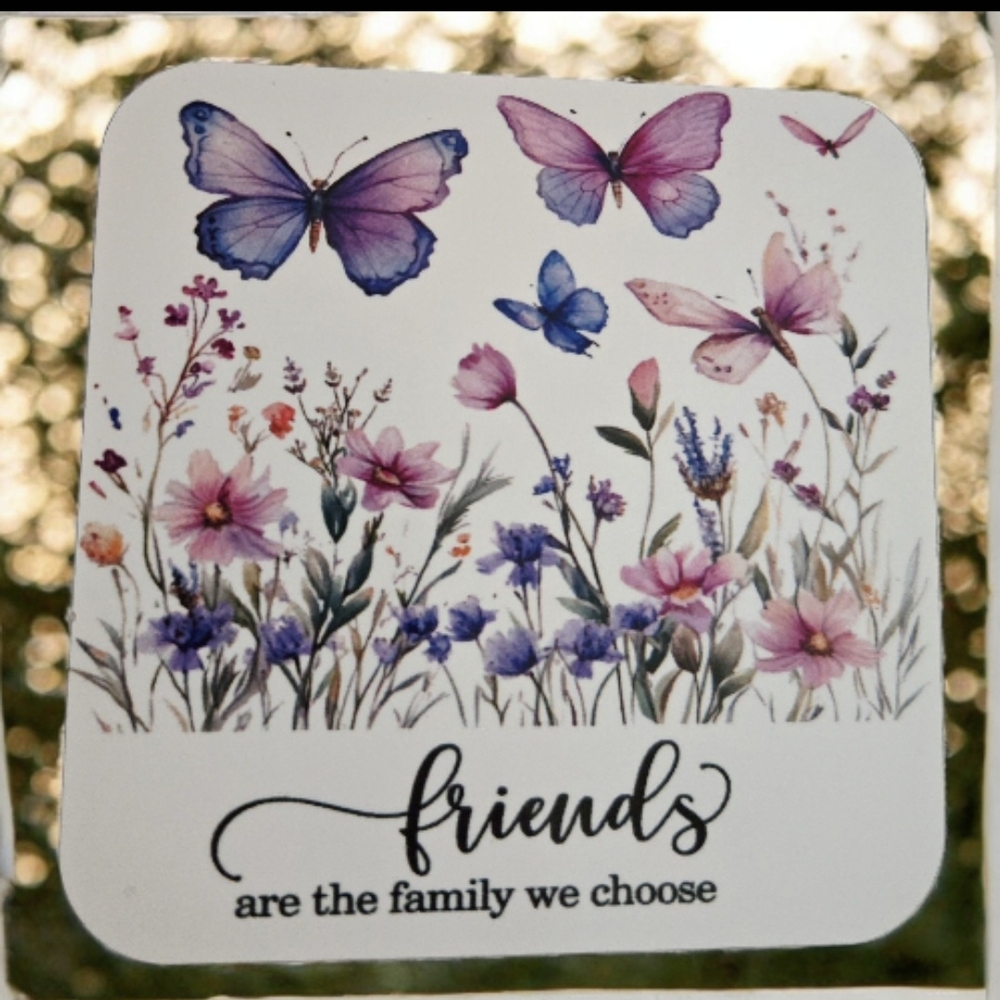 Homemade Wood Magnet Saying, 'Friends Are The Family We Choose. HAVE- NWT
